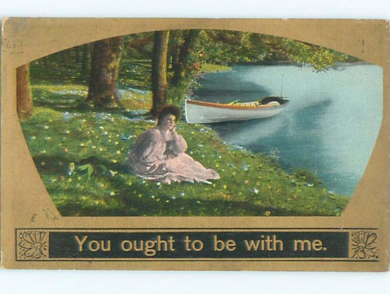 Divided-Back PRETTY WOMAN Risque Interest Postcard AA8009