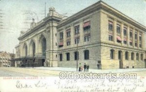 Union Station, Albany, NY, New York, USA Train Railroad Station Depot 1906 cr...