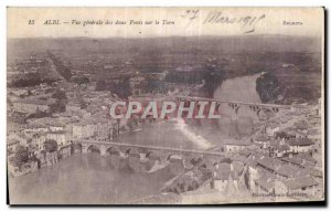 Postcard Old Albi General view of the two bridges over the Tarn
