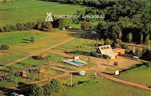 Fort Smith Arkansas KOA Campground Birds Eye View Vintage Postcard AA37814