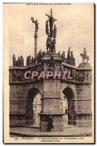 Old Postcard Pleyben Calvary forming Arch (North West Coast)