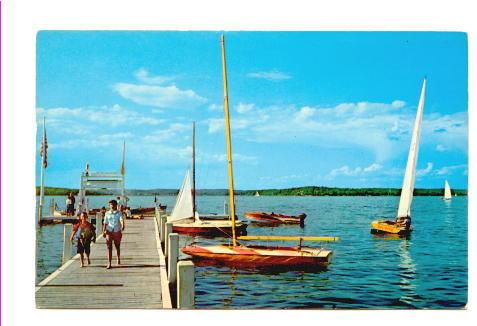 Small Sailboat at Pier,