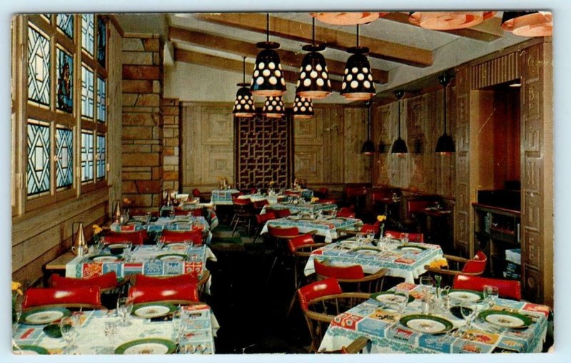 ROCKFORD, Illinois IL ~ Roadside VIKING GRILL at Hotel Faust ca 1960s Postcard