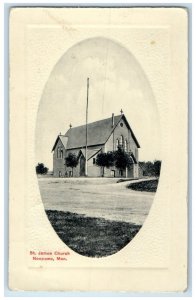 1913 St. James Church Neepawa Manitoba Canada Antique Posted Postcard