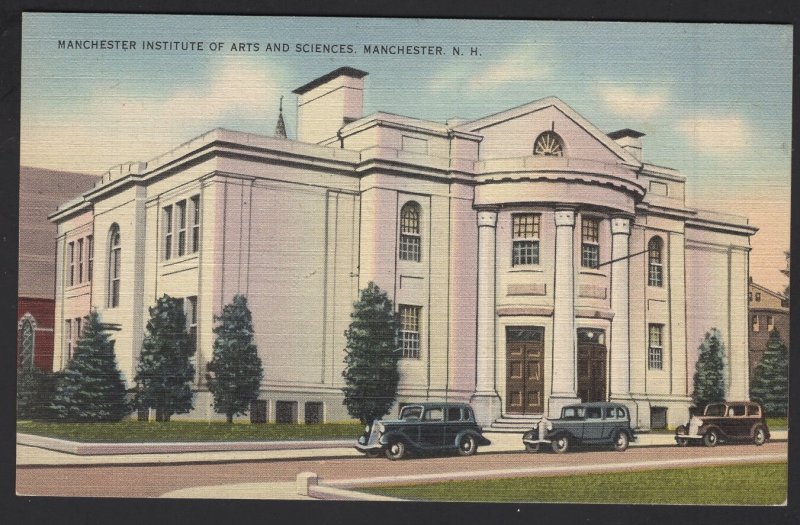 New Hampshire MANCHESTER Institute of Arts and Sciences - older cars ~ Linen