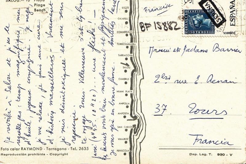 BF15882 salou playa  tarragona  spain front/back image