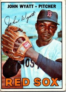 1967 Topps Baseball Card John Wyatt Boston Red Sox sk2101