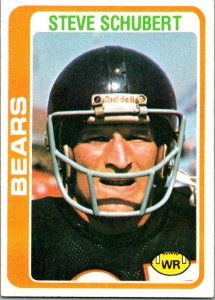 1978 Topps Football Card Steve Schubert Chicaco Bears sk7029
