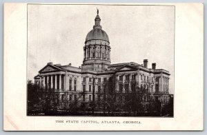 Atlanta Georgia~The State Capitol Bldg Exterior View~B&W Photo~Vintage Postcard