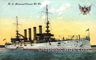 US Armored Cruiser W. VA. Military Battleship Unused light wear