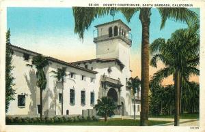 CA, Santa Barbara, California, County Courthouse, Western Publishong No. 122270