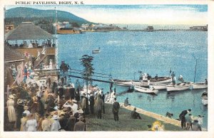 Digby Nova Scotia Canada Public Pavilions Water Front Vintage Postcard JG236953