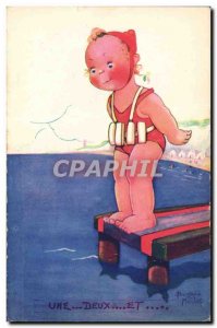 Old Postcard Fantasy Illustrator Child A Mallet and two