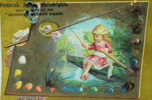 Brown's Ginger Frederick Brown Of Philadelphia Adorable Girl Fishing P81