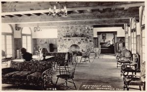 J81/ Monteagle Tennessee Postcard RPPC c30s Interior Monteagle Hotel 264