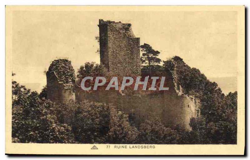 Postcard Old Ruin Landsberg