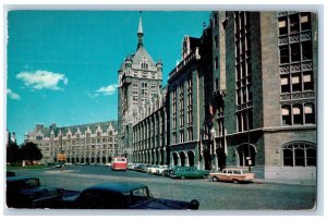 Albany New York NY Postcard D And H Building Exterior Roadside c1960's Vintage
