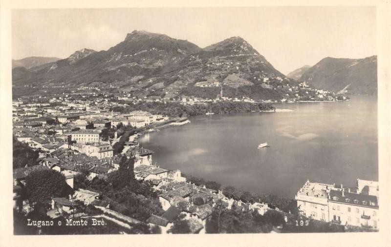 Ruvigliana Switzerland Laguano Monte Bre Real Photo Antique Postcard K18990