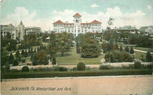 C-1910 Jacksonville Florida Windsor Hotel Park Leighton Postcard 20-4865