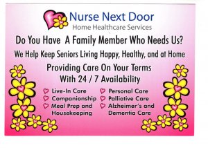 Nurse Next Door Advertising Postcard,