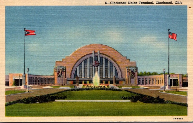 Ohio Cincinnati Union Terminal 1948 Curteich