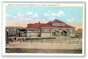 Buffalo Rochester And Pittsburg R.R. Train Station Depot Salamanca NY Postcard