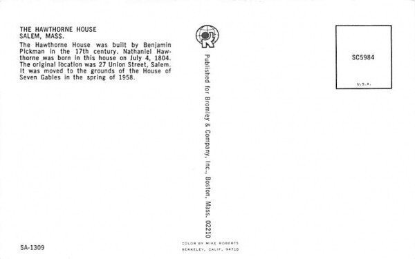 The Hawthorne House Salem, Massachusetts