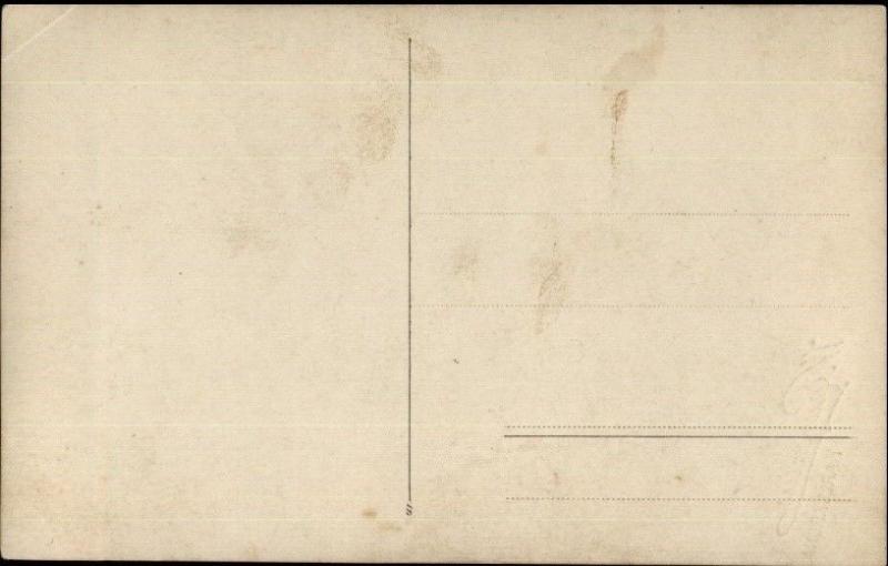 Karlskrona Sweden Photo Studio Cameo - Navy Naval Sailors Uniforms RPPC 