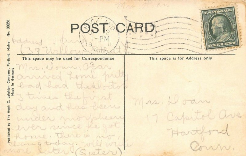 LP53 Rockland Breakwater Maine  Postcard  SamOset Restaurant