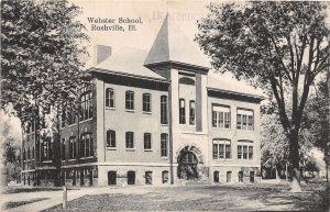 J58/ Rushville Illinois Postcard c1910 Webster School Building  106