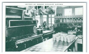 MARIETTA, OH Ohio ~The LEADER RESTAURANT Kitchen 1936 Washington County Postcard