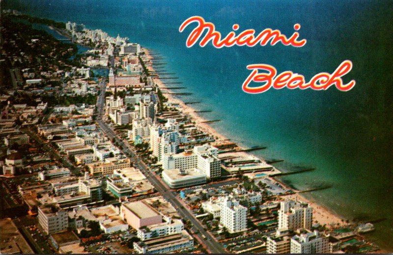 Florida Miami Beach Aerial View From 15th Street North