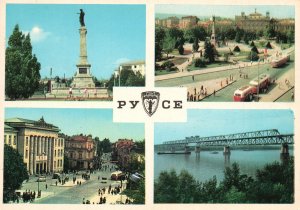 Postcard Historic Landmarks Statue Monuments Pyce Roussee Russe Ruse Bulgaria