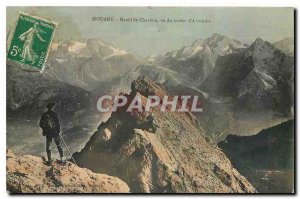 Old Postcard Modane Massif cu Chaviere the rock Arrondaz