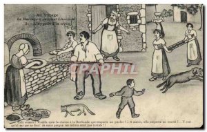 Old Postcard Au Village Marriage has Jacquet Lhonnen L & # 39appat the weddin...