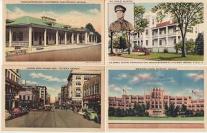 AR   LITTLE ROCK   4 LINEN POSTCARDS postcard