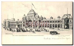 Postcard Old Nurnberg Mit Der Neue Centralbahnhof Prinzregentendenkmal