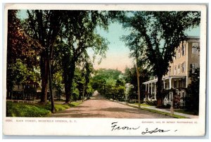 c1905 Main Street View Richfield Springs New York NY Unposted Antique Postcard