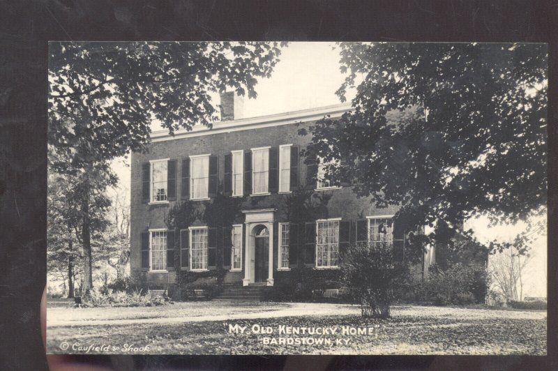 RPPC BARDSTOWN KY MY OLD KENTUCKY HOME VINTAGE REAL PHOTO POSTCAR