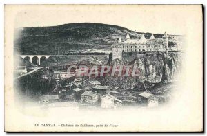 Postcard Old Cantal castle Sailhans near St Flour