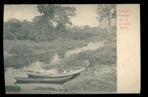 Undivided Back Postcard Dugout Canoes on the Lueme River French Congo  B1491