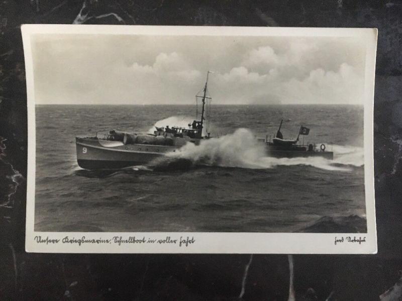 Mint Germany navy RPPC U Boat Picture Postcard Submarine At The Sea