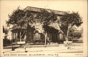 Hull Quebec PQ Caf� Henry Burger Vintage Postcard