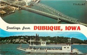 IA, Dubuque, Iowa, Multi View, Bridge, Excursion Boat, Dexter Press No. 4822-C