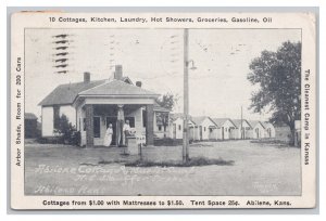Abilene Kans. Abilene Cottage & Tourist Camp A. C. Lauffer Prop. Postcard