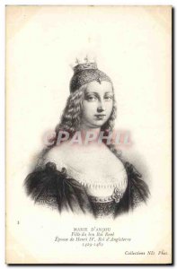 Old Postcard Marie d & # 39Anjou good King Rene's Daughter Wife of King Henry...