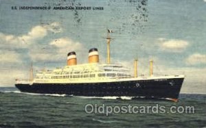 S.S. Independence American Export Lines Ship Shps, Ocean Liners, 1959 light c...