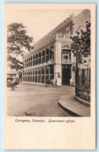 CARTAGENA, COLOMBIA Street Scene GOVERNMENT OFFICES 1924 South America Postcard