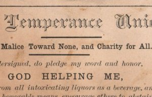 1870s-80s Temperance Union Pledge Card Francis Murphy F49