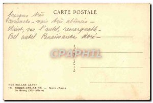 Old Postcard Digne les Bains Notre Dame du Bourg